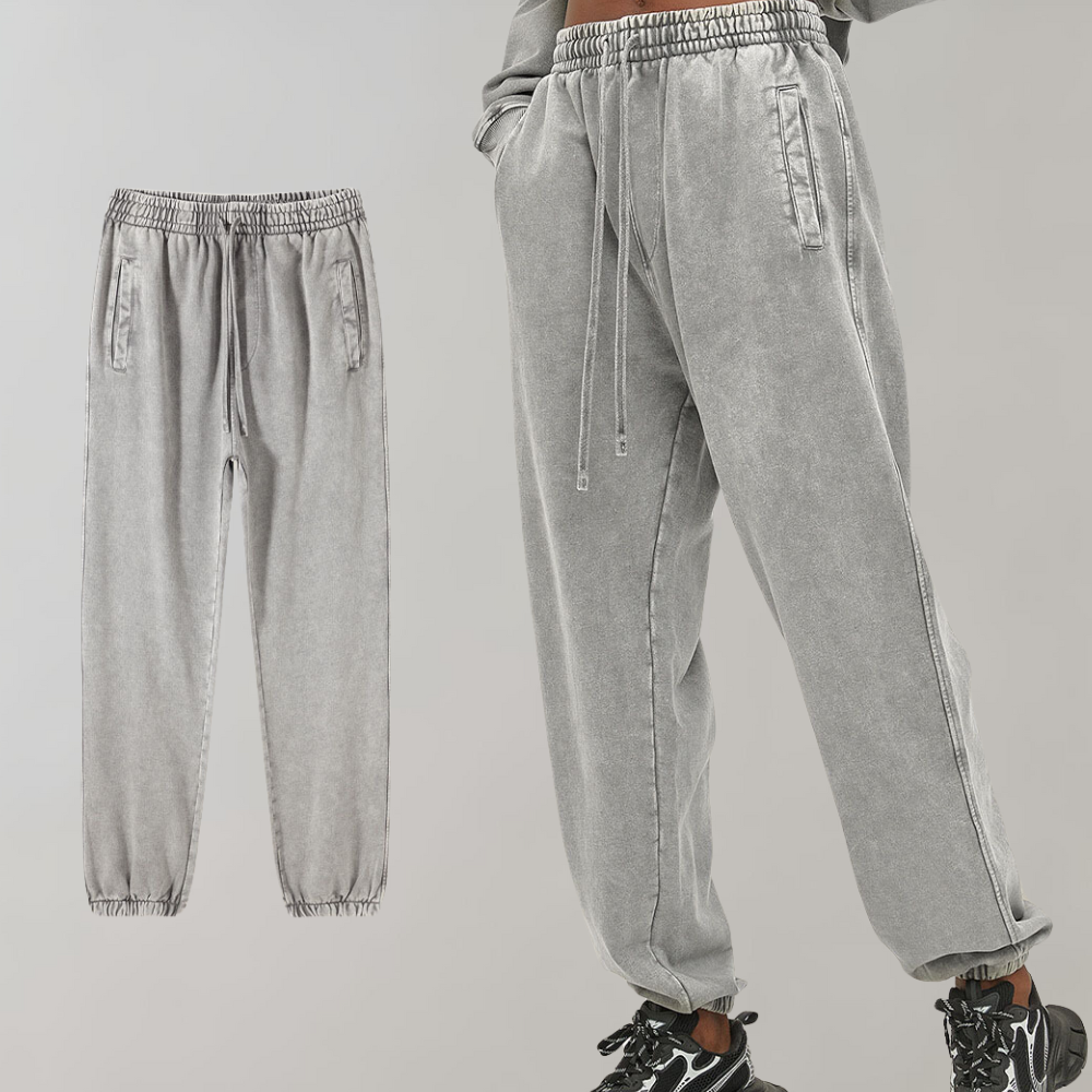 Women's distressed batik trousers