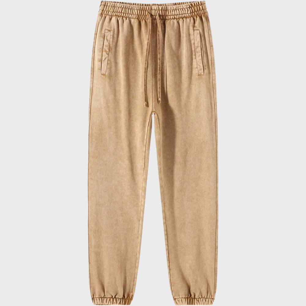 Women's distressed batik trousers