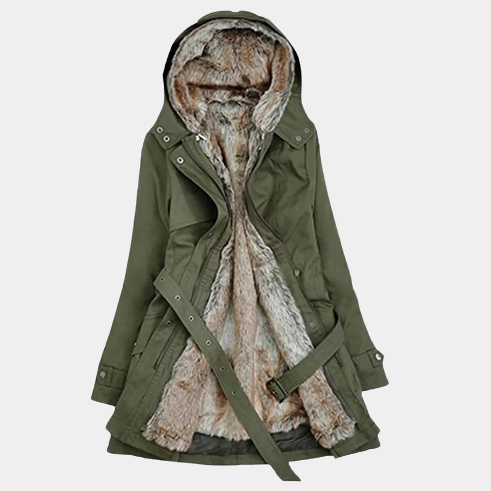 Mid-length windbreaker jacket for women