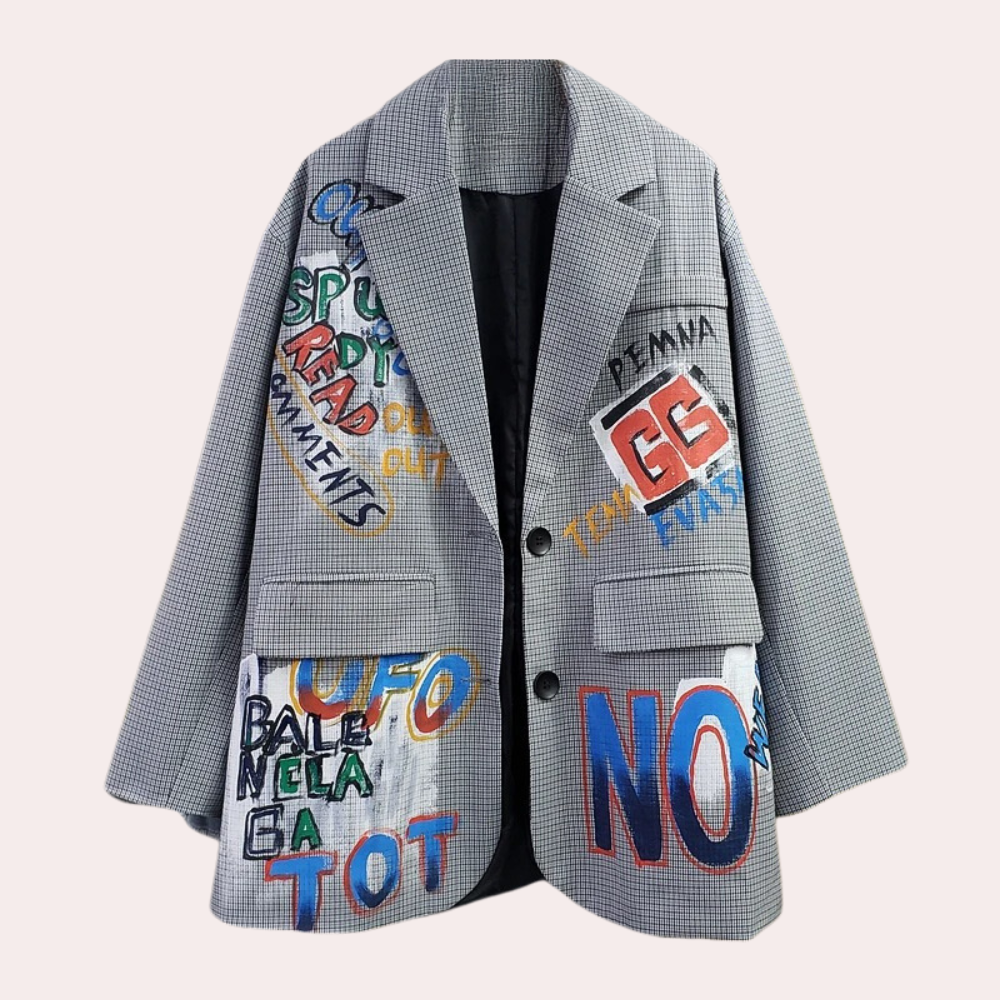 Niche graffiti loose jacket for women