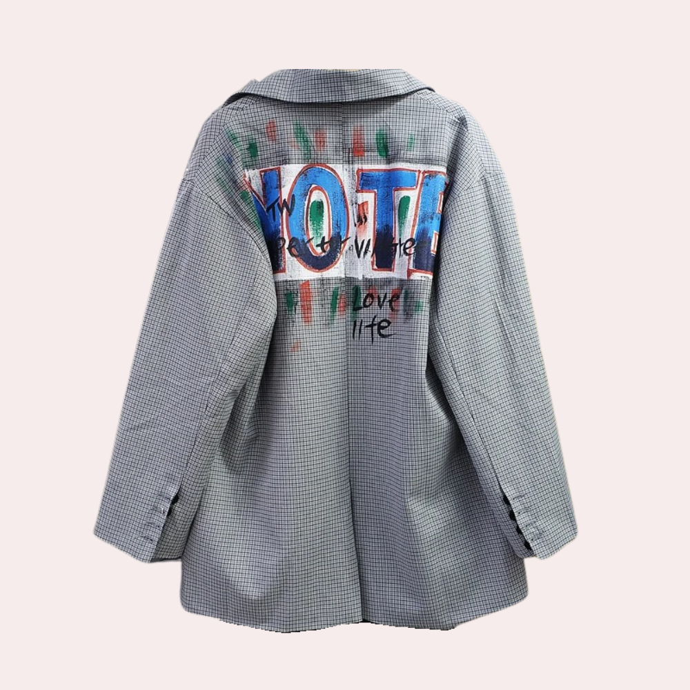 Niche graffiti loose jacket for women