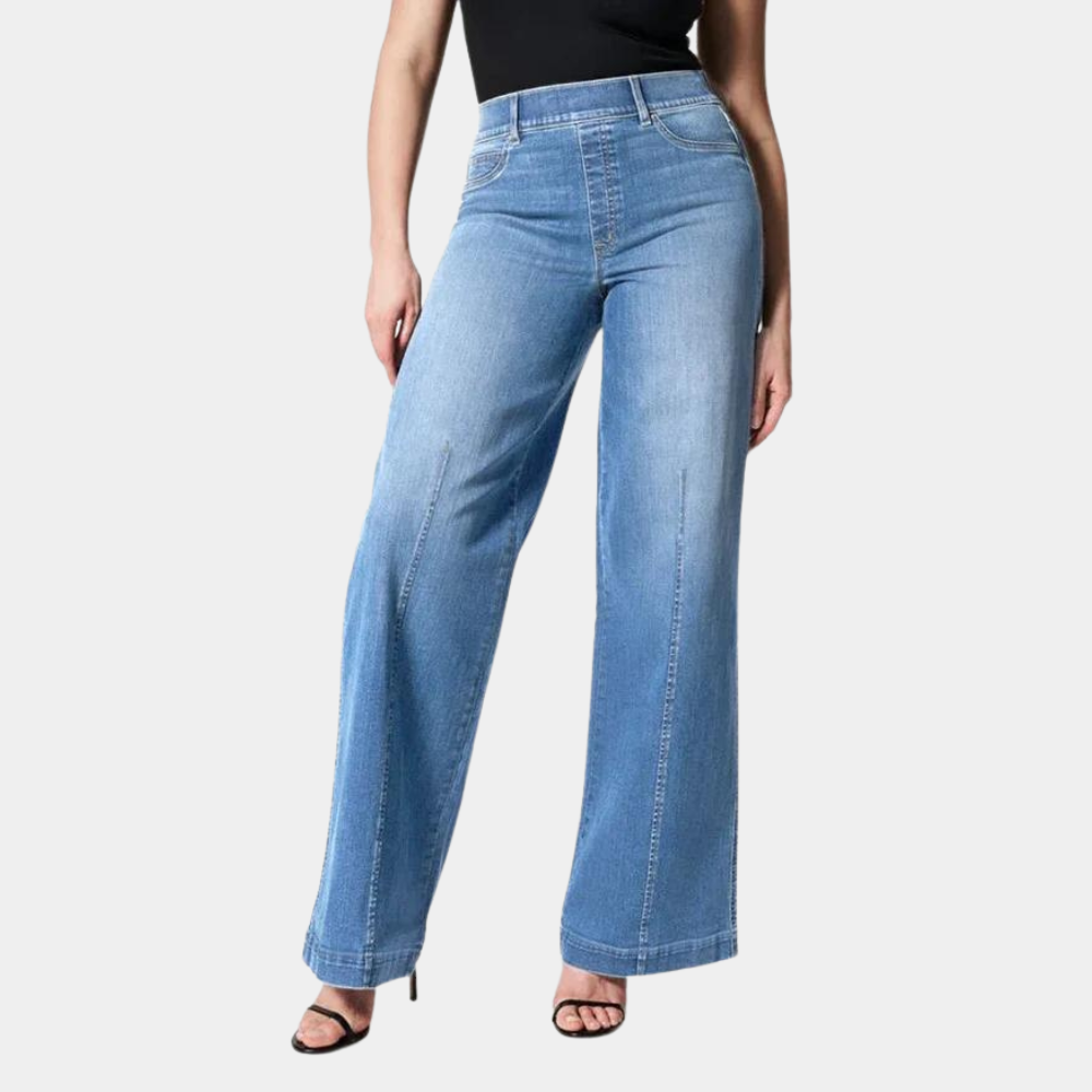 Stretch High Waist Wide Leg Trousers