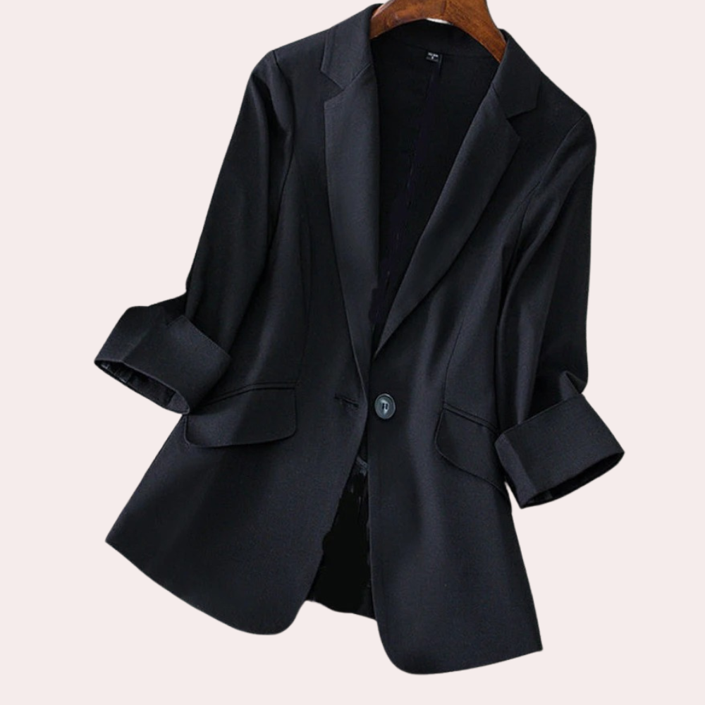 Women's elegant half-high collar blazer