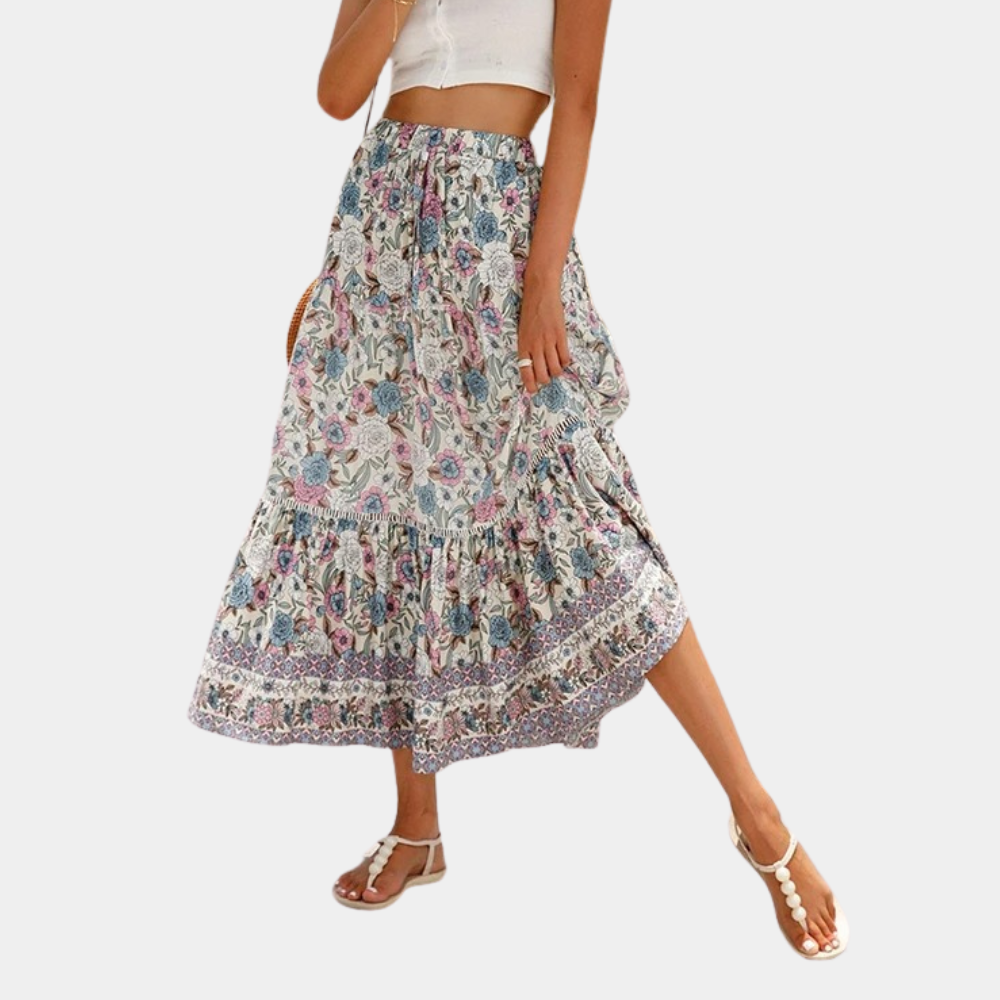 Women's A-line bohemian skirt