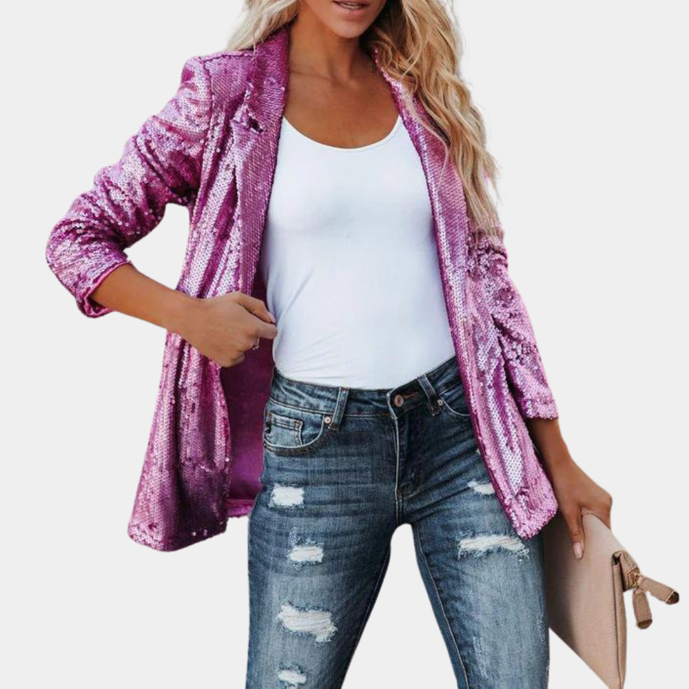 Sequin Long-Sleeved Casual Jacket