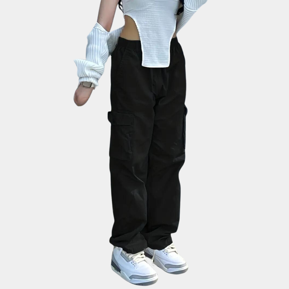 Women’s quick-drying loose wide-leg cargo pants