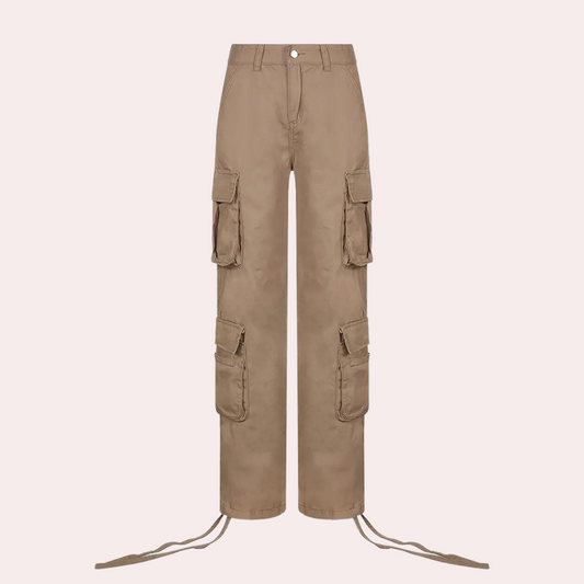 Khaki Pocket Overalls Trousers