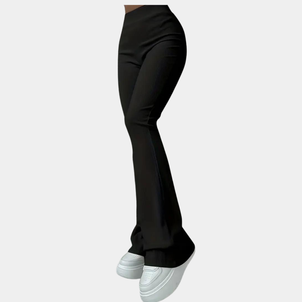 Women's multicolor slim fit bell bottom pants