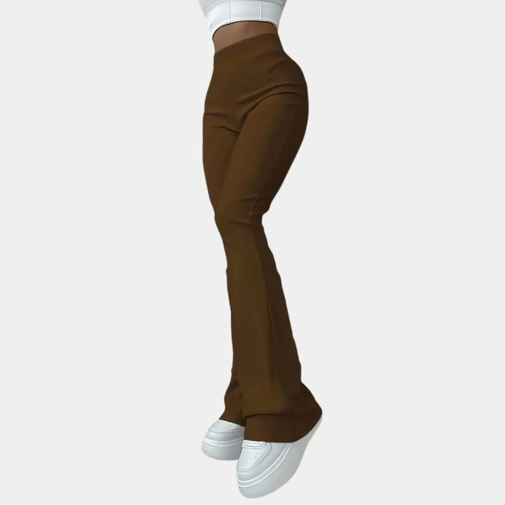 Women's multicolor slim fit bell bottom pants