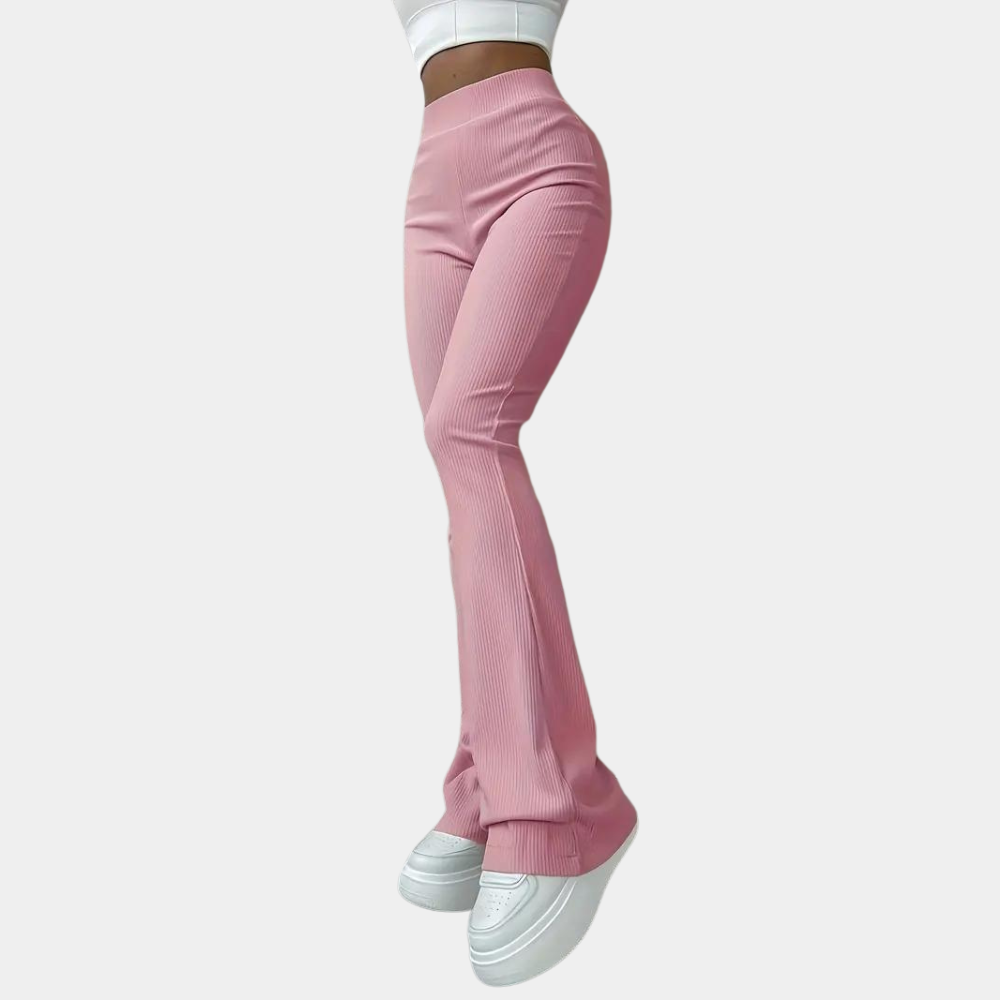 Women's multicolor slim fit bell bottom pants