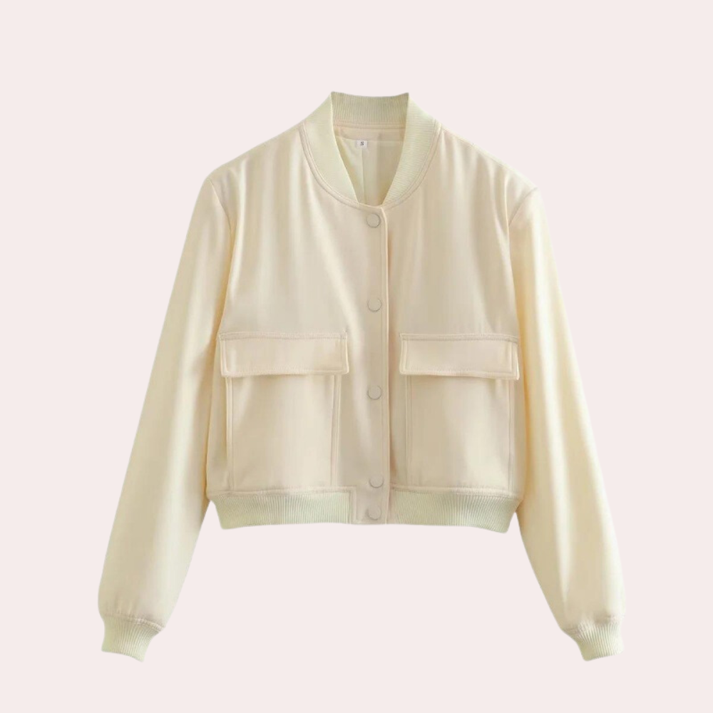 Stand collar jacket for women