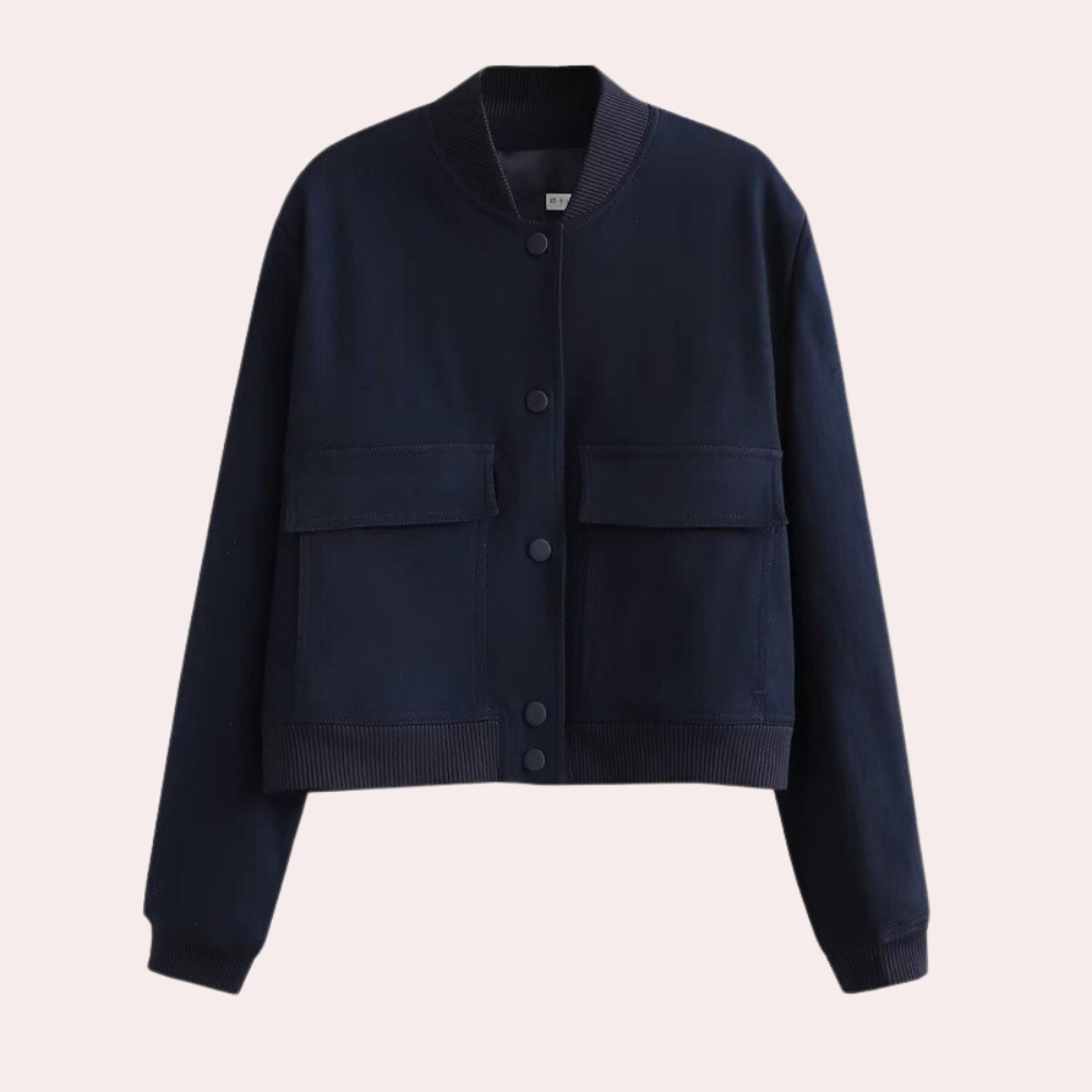 Stand collar jacket for women