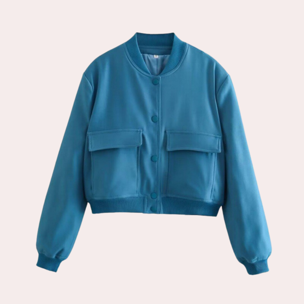Stand collar jacket for women