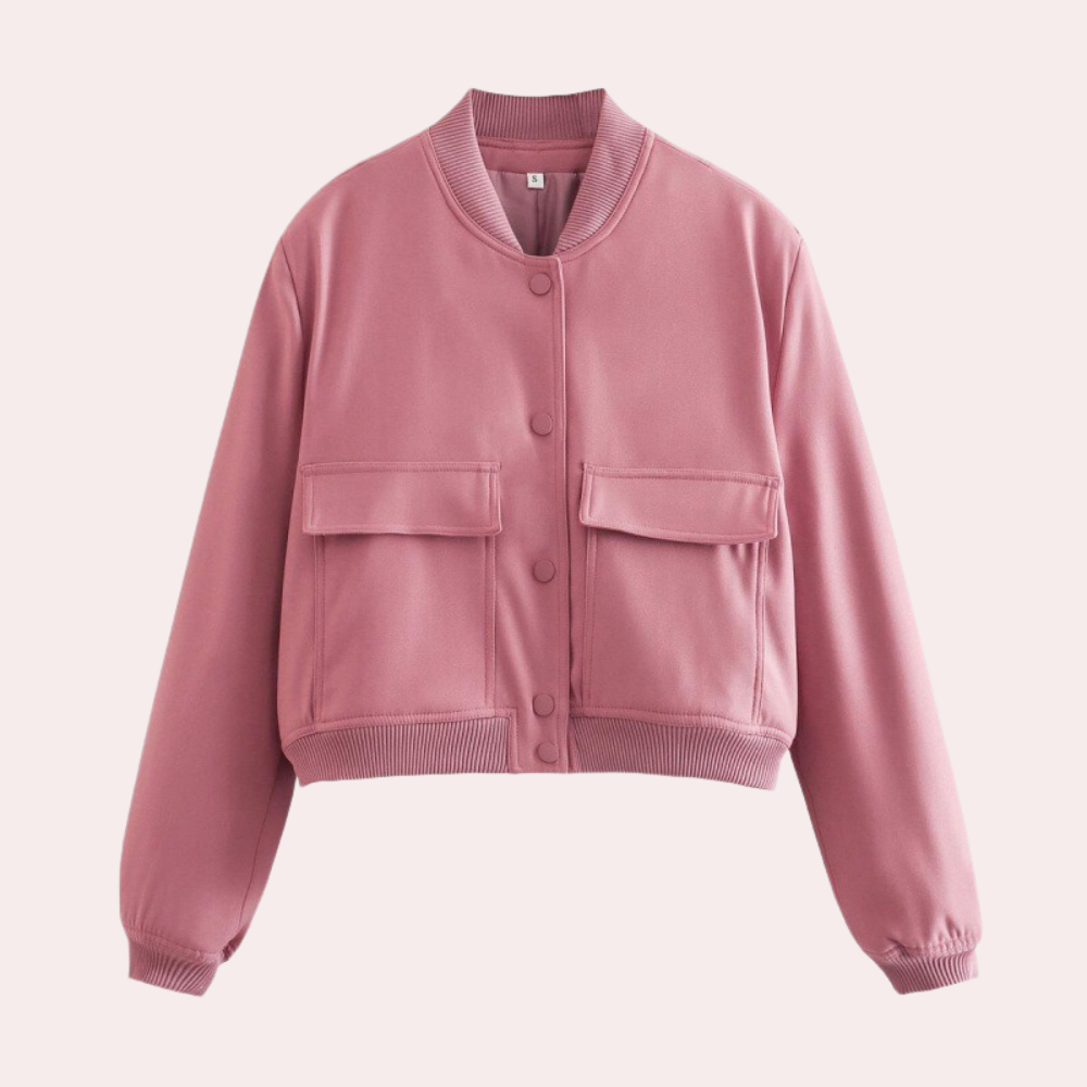 Stand collar jacket for women