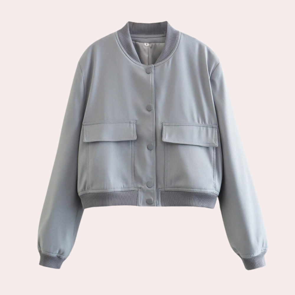 Stand collar jacket for women