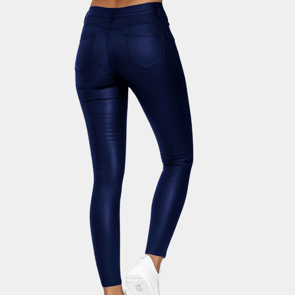 High Waist Leather Pants
