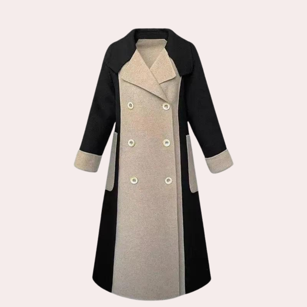 Women’s Trench Coat - Mid-Length - Belted Waist - Long Sleeve - Weather-Resistant Fabric