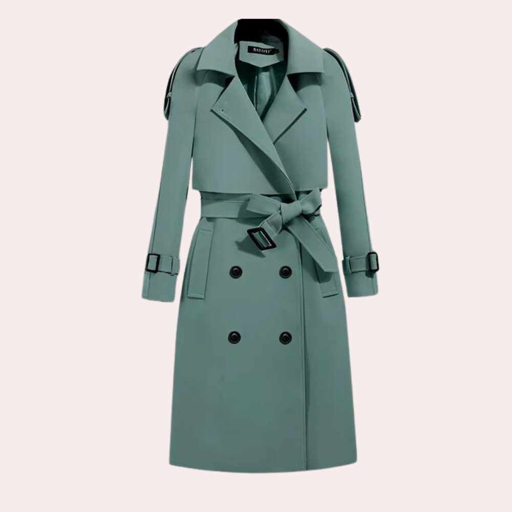 Women's mid-length trench coat