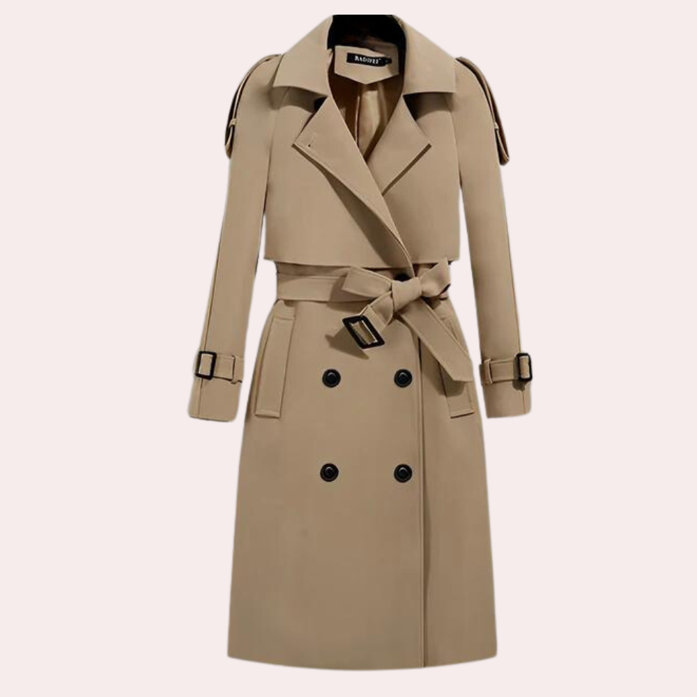 Women's mid-length trench coat