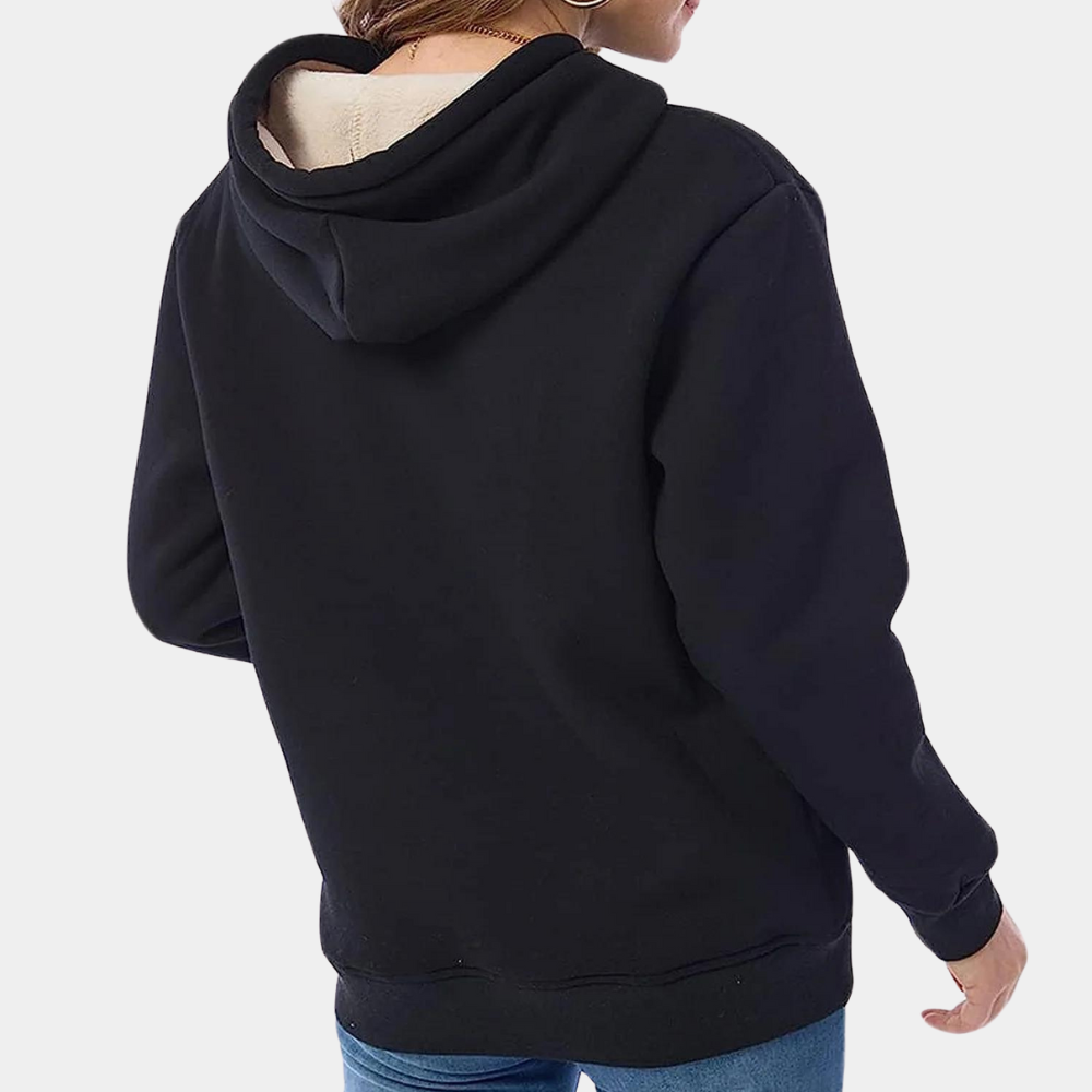Women's hooded sports sweater jacket