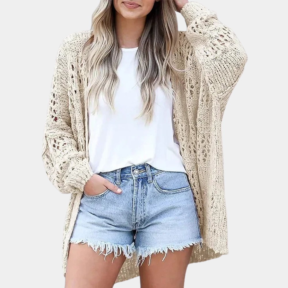 Women's knitted cardigan with pattern sweaters