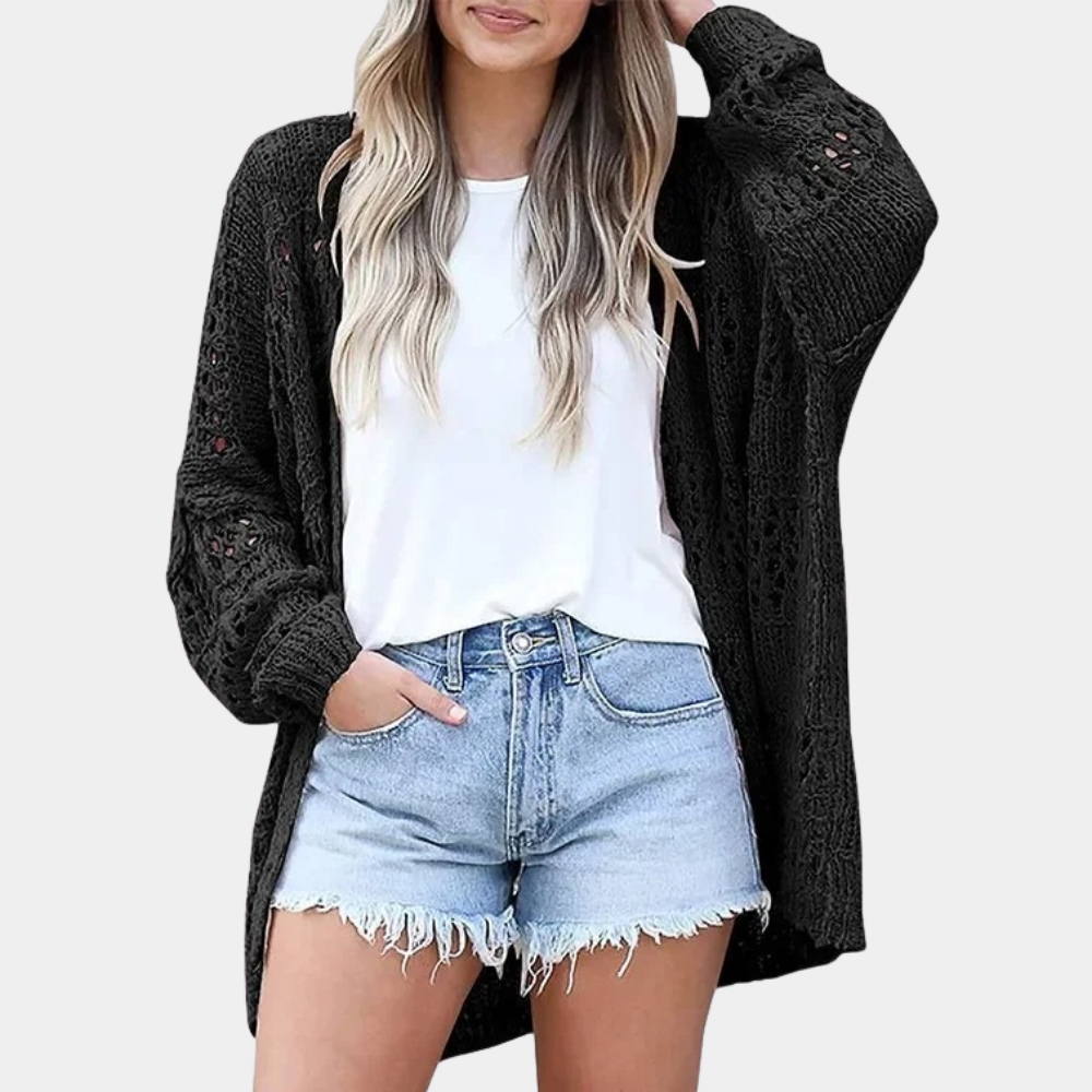 Women's knitted cardigan with pattern sweaters
