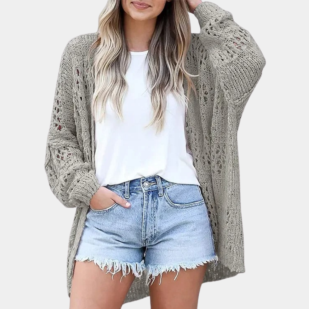 Women's knitted cardigan with pattern sweaters