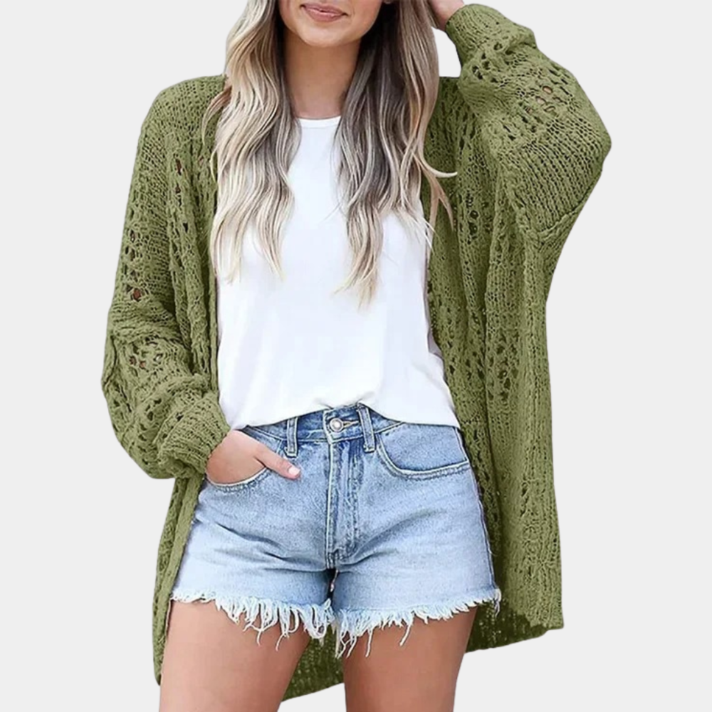 Women's knitted cardigan with pattern sweaters