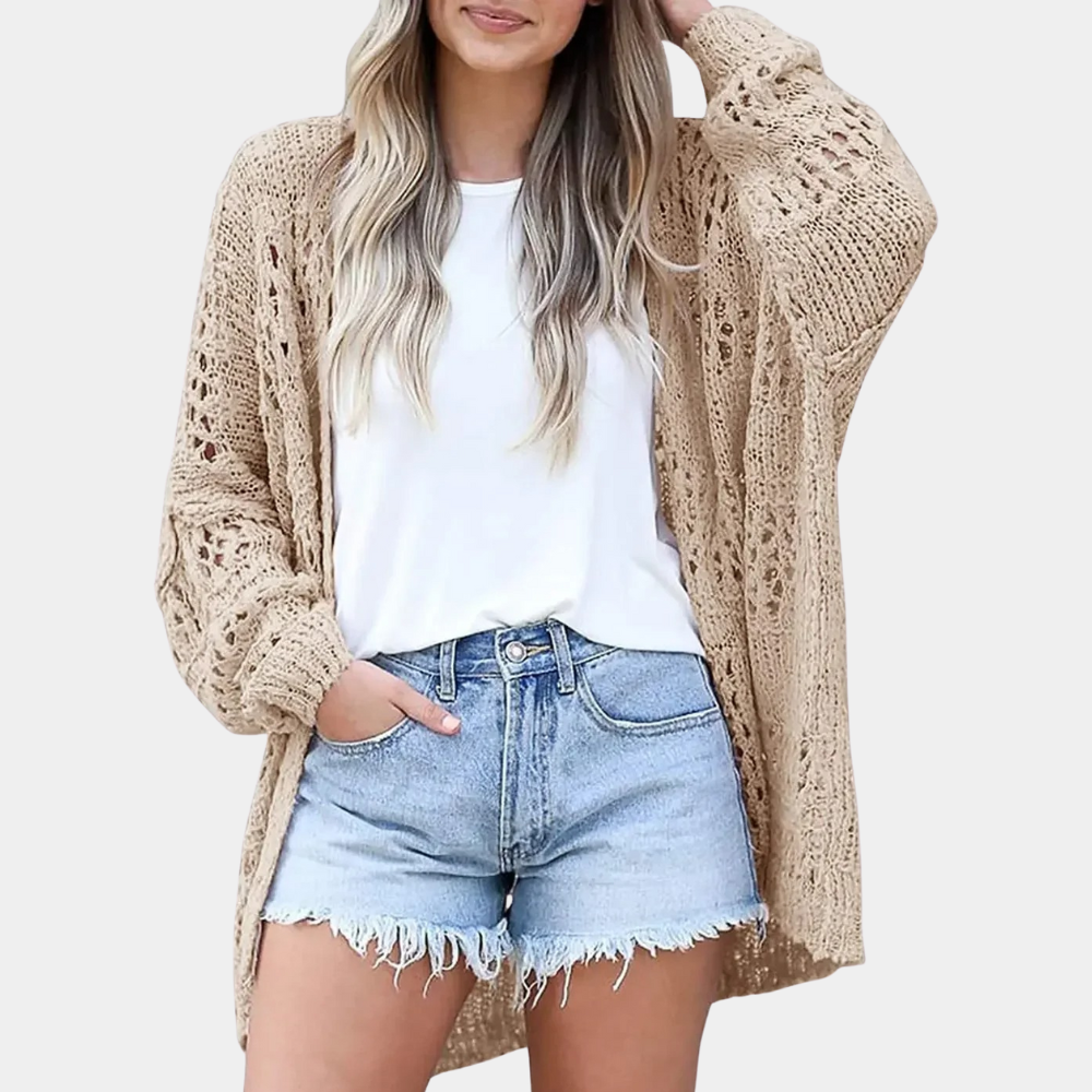 Women's knitted cardigan with pattern sweaters