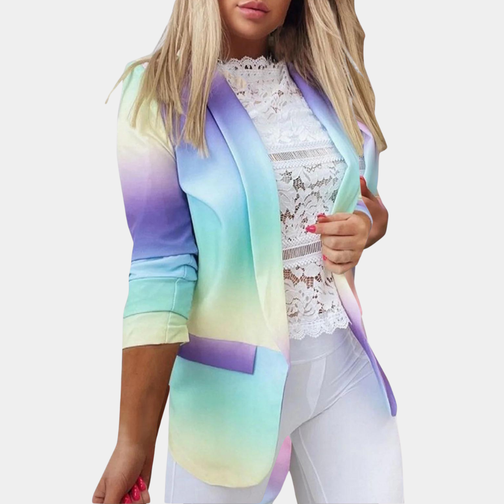 Women's tie-dye long sleeve blazer