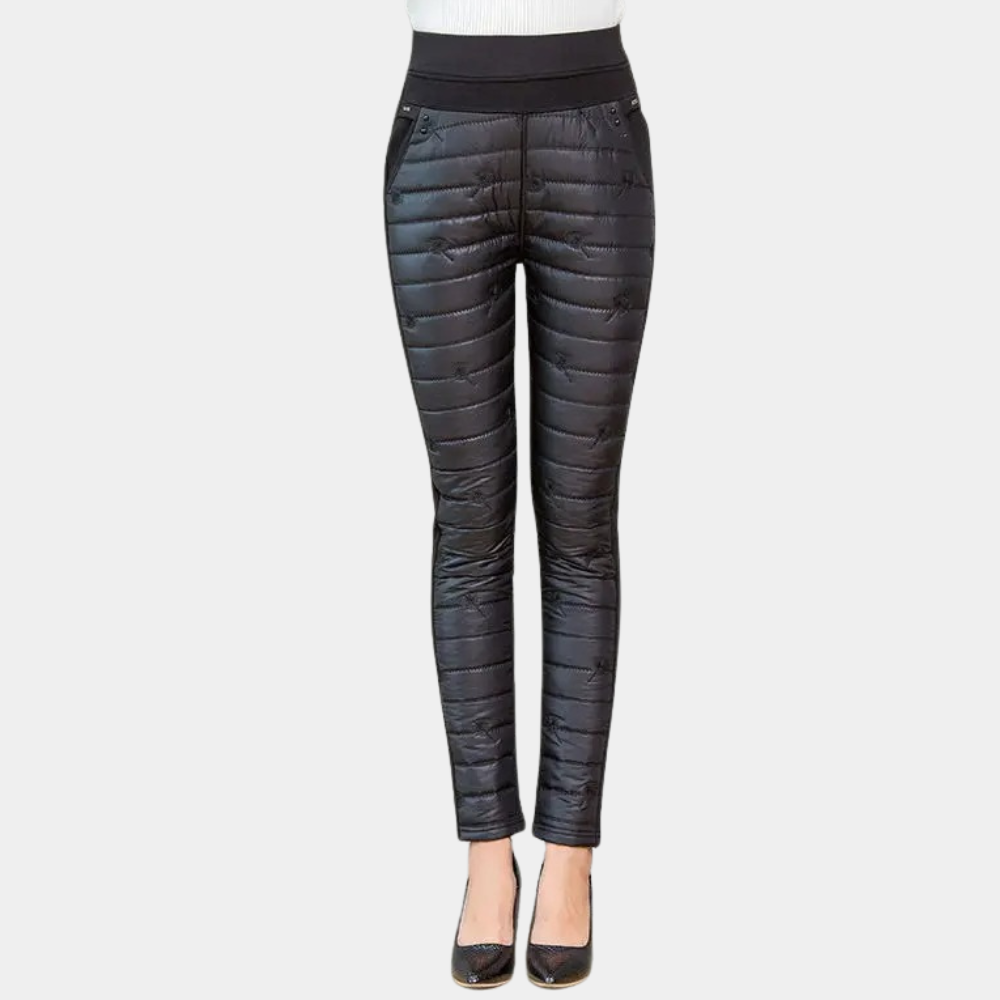 High waist stylish down pants for women