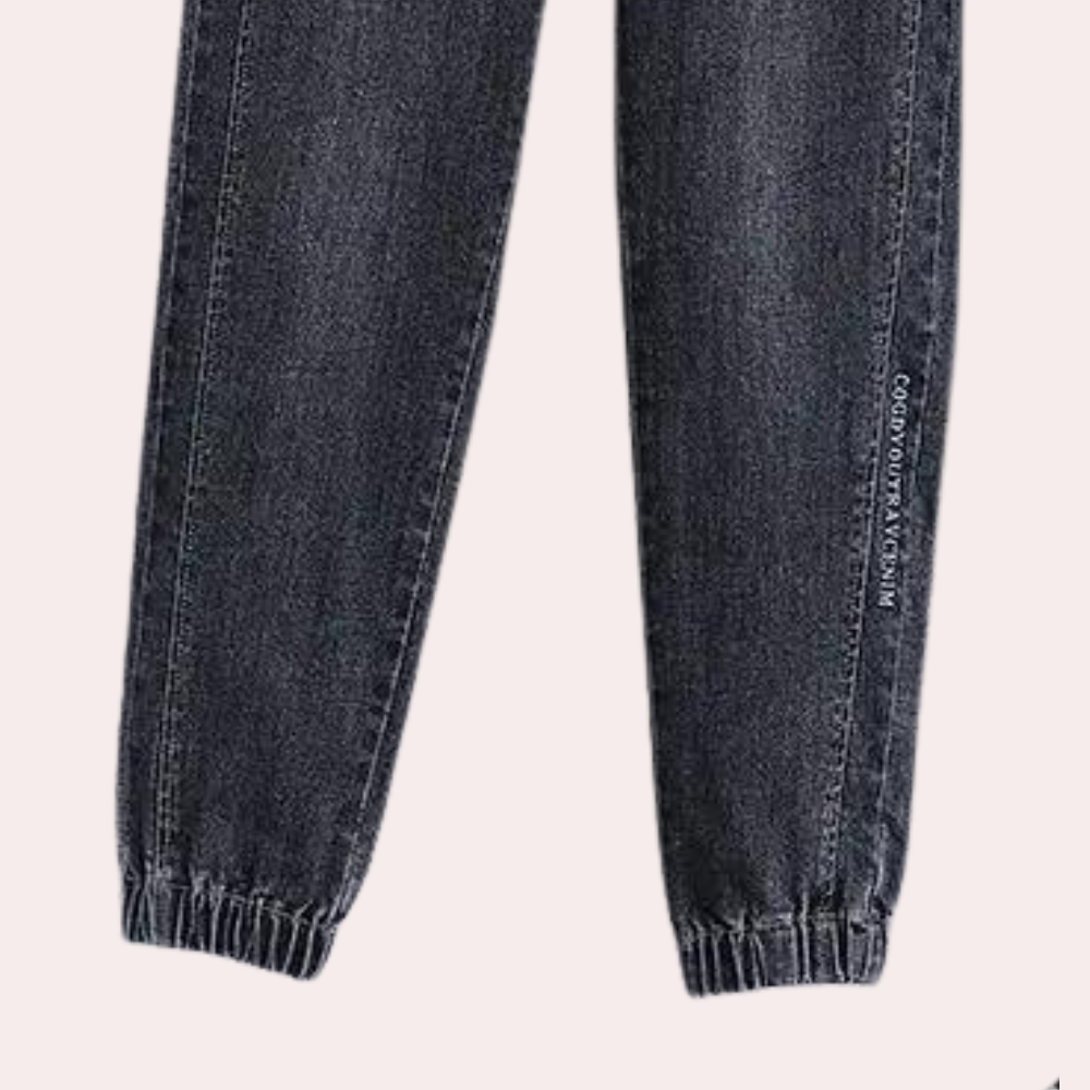 Harem pants with slim waist and cuff design for women