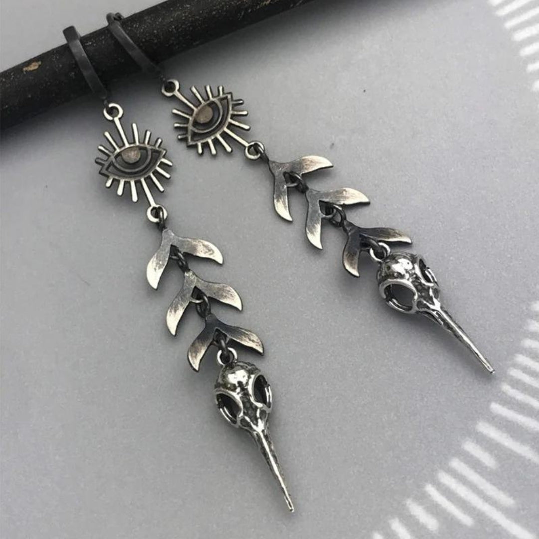 Mystical Eye Gothic Dangle Statement Earrings