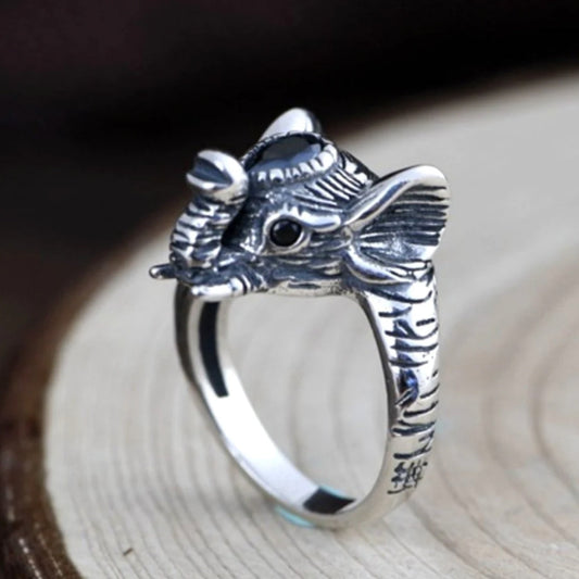 Unique Design Adjustable Elephant Ring
