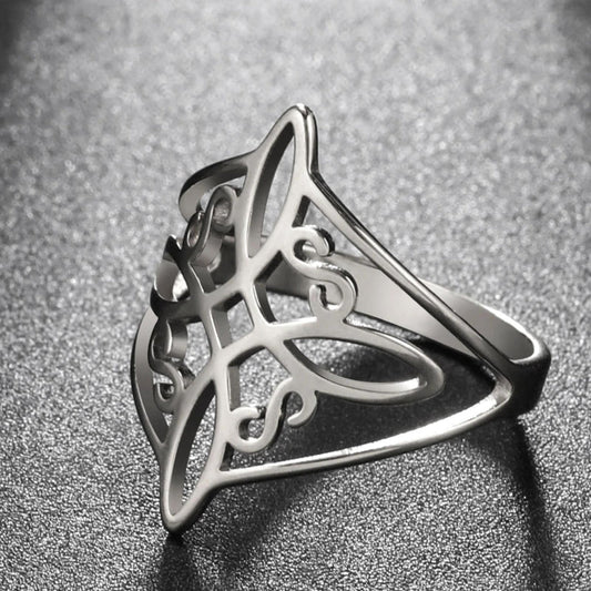 Elegant Cut-Out Adjustable Statement Ring