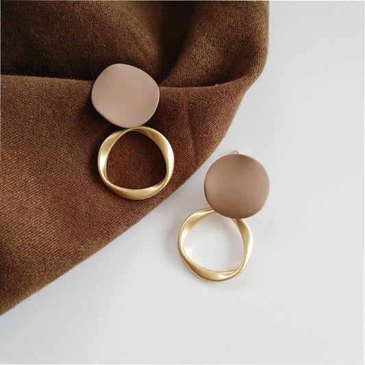 Luxury Plated Brown Earrings