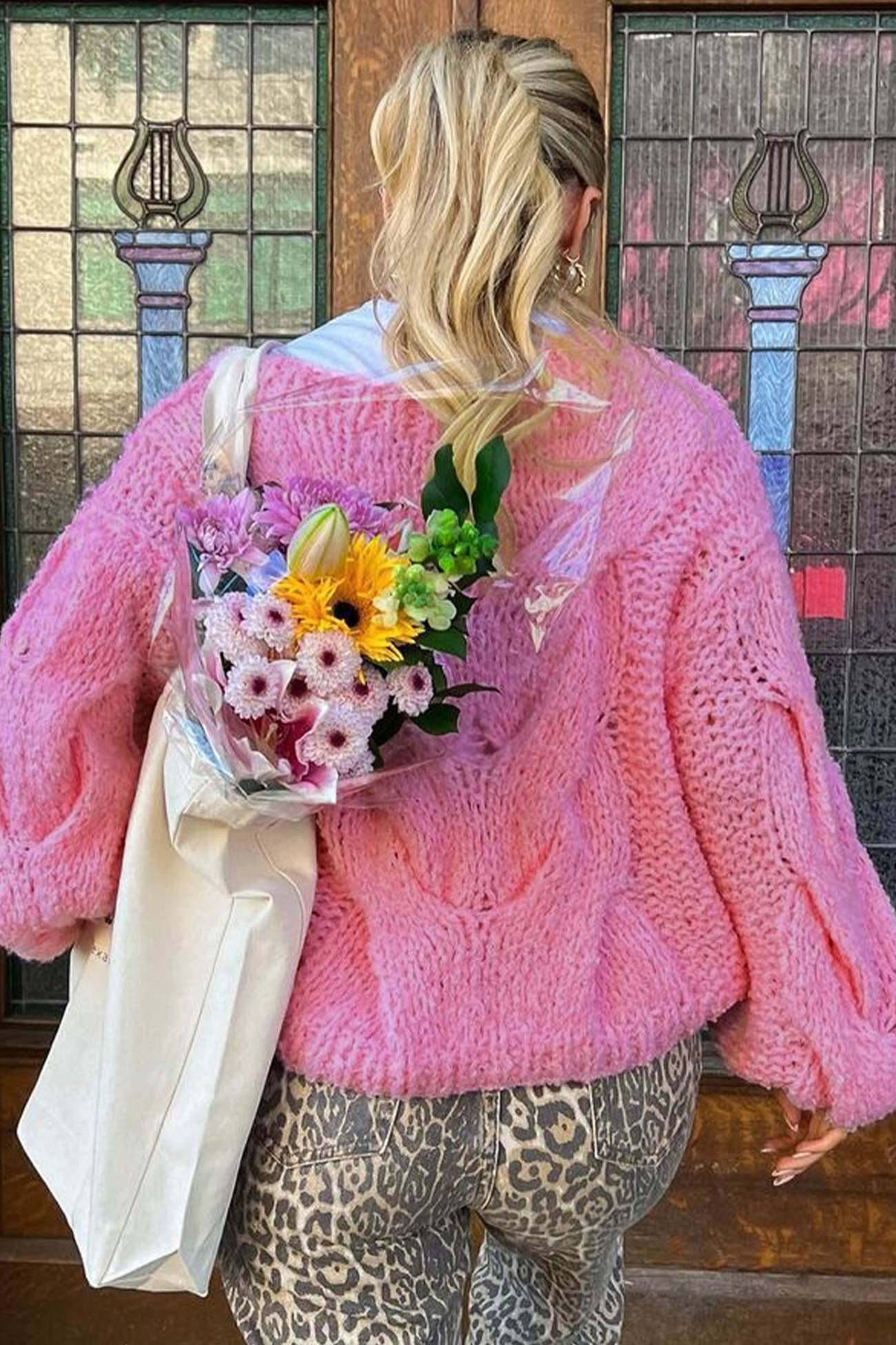 Cable Knit Hollow Out Pullover Sweater