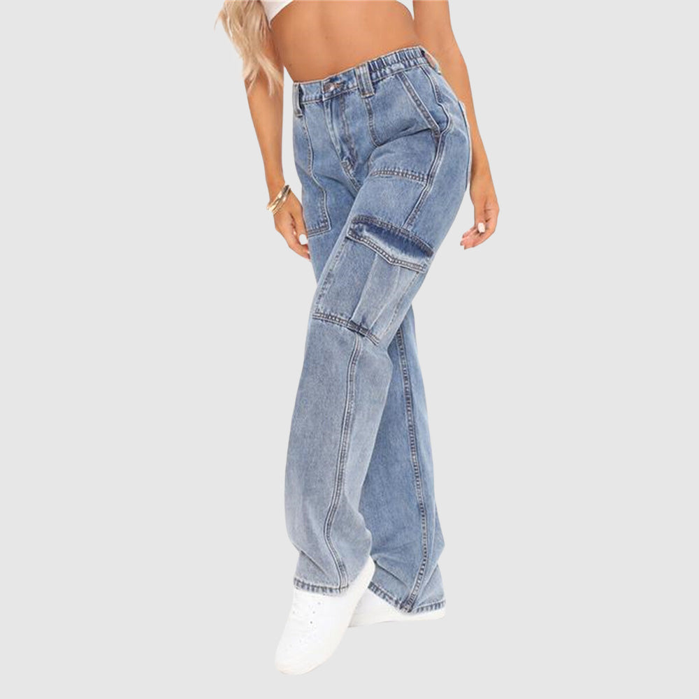 Therine - new jersey elastic waist cargo pant