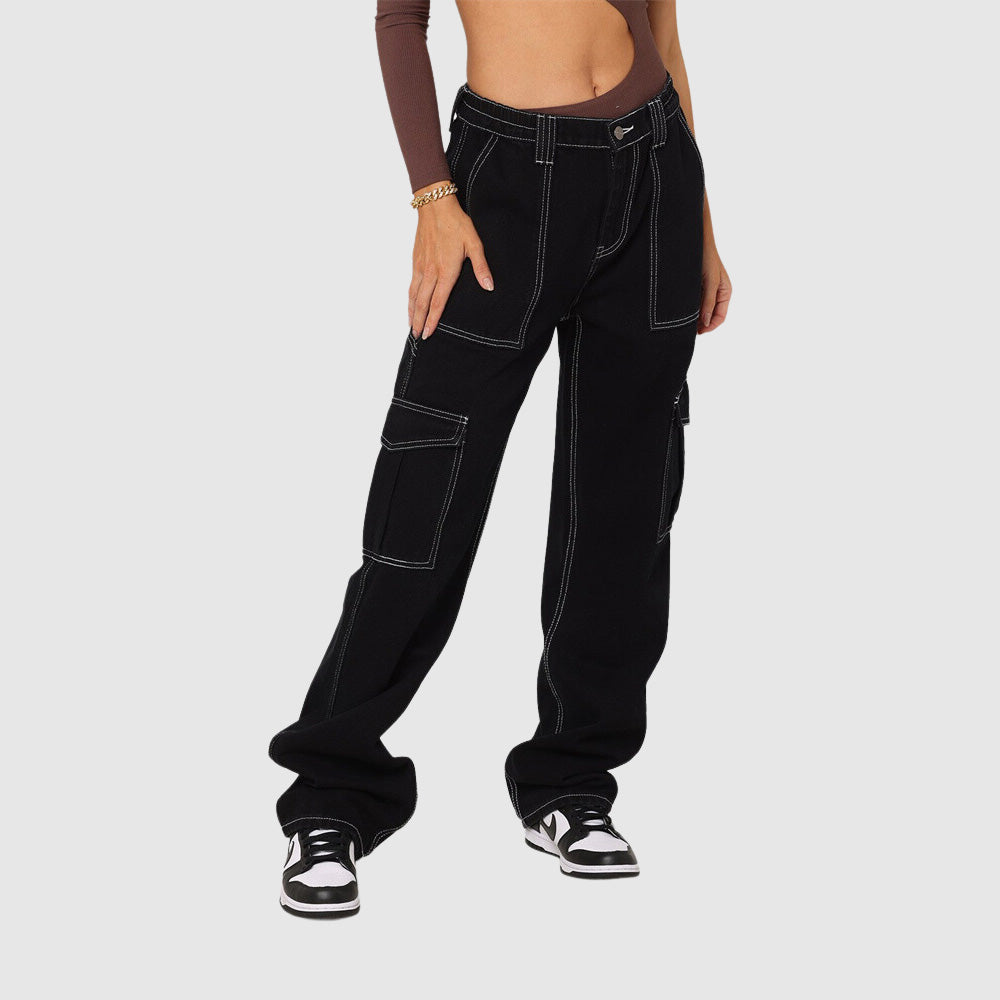 Therine - new jersey elastic waist cargo pant