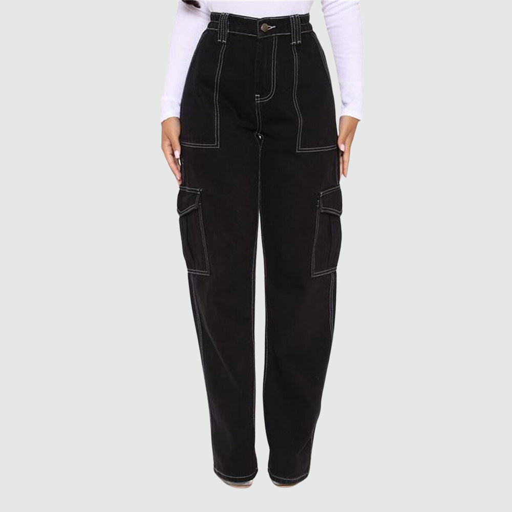 Therine - new jersey elastic waist cargo pant