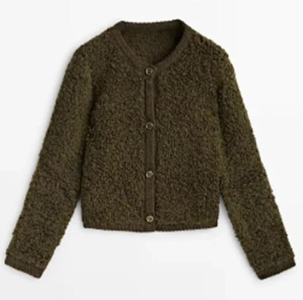 Long-Sleeved Elegant Wool Blend Coat