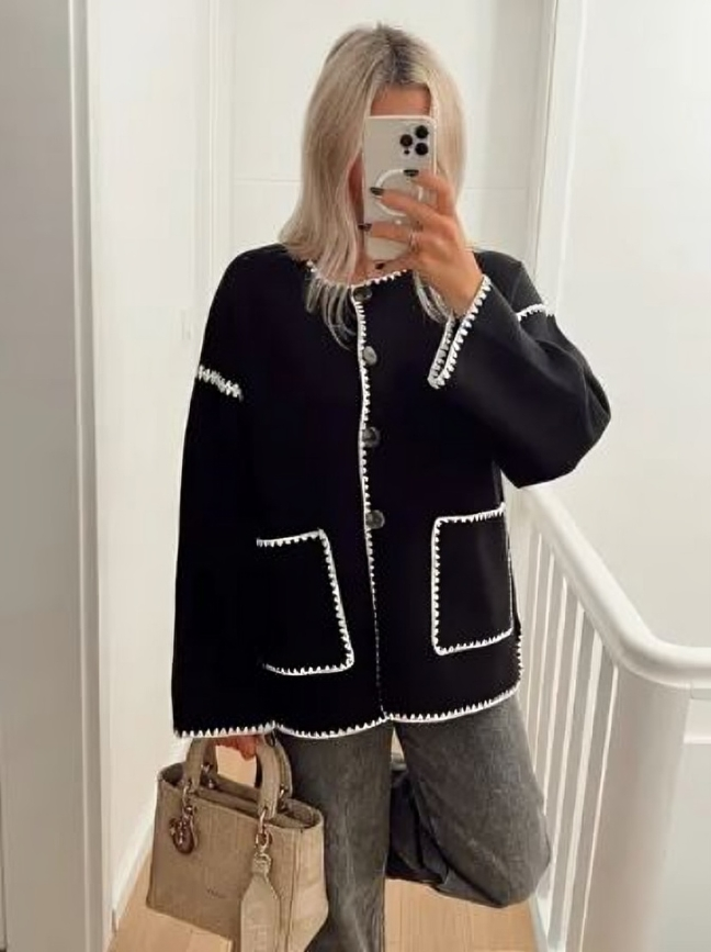 Women's button closure jacket