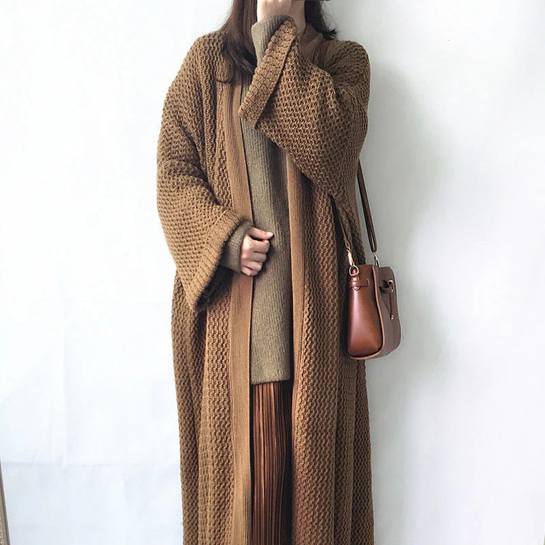 Women's autumn winter loose long knitted cardigan