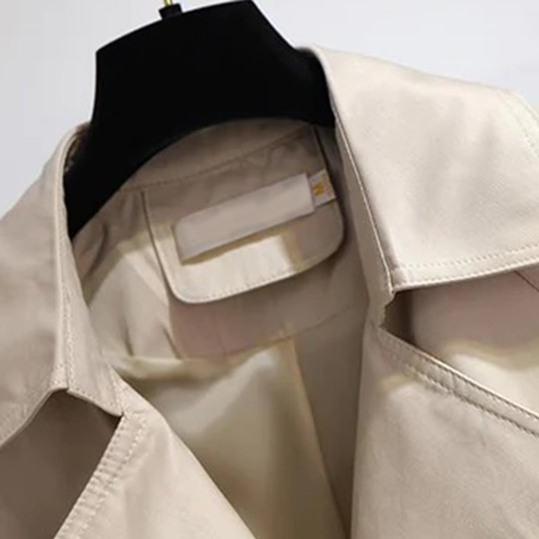 Women's small windbreaker long coat for spring and autumn
