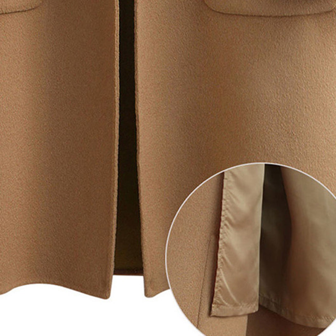 Women’s long double-faced woolen coat autumn winter