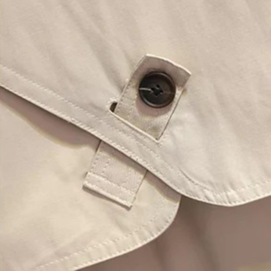 Women's small windbreaker long coat for spring and autumn
