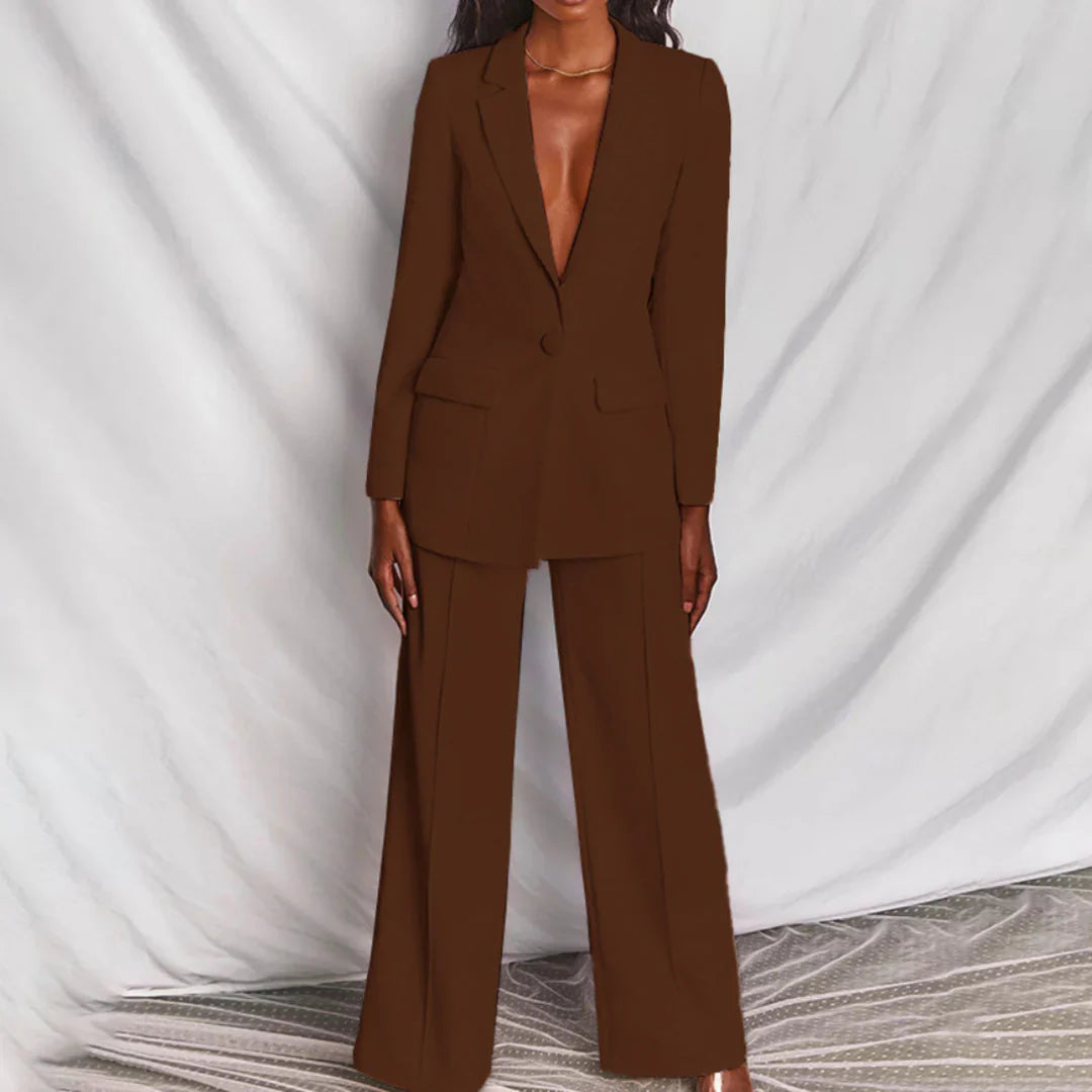 Fashion casual long sleeve long pants suitset for women