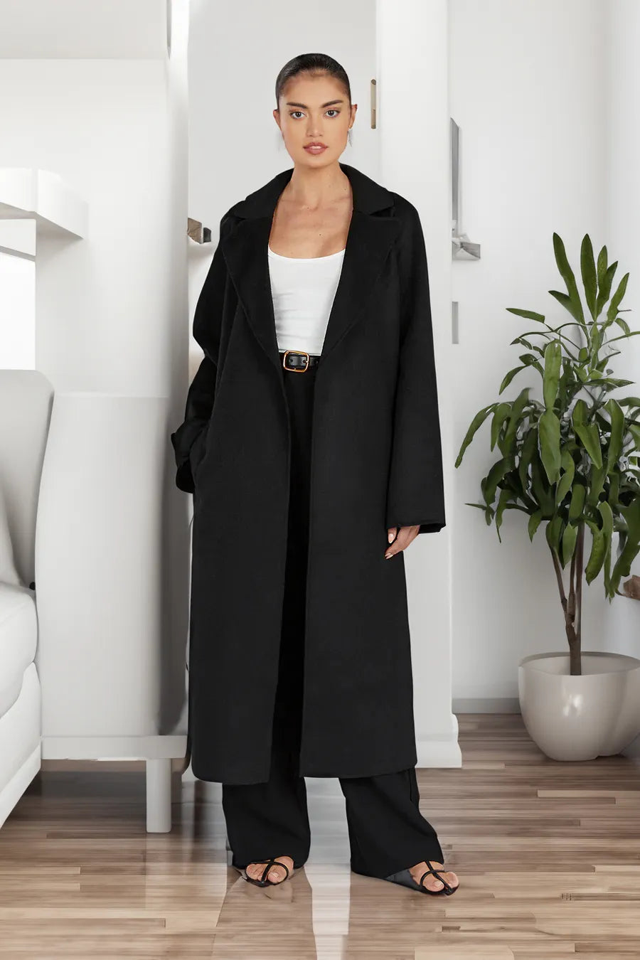 Women's long double-sided coat