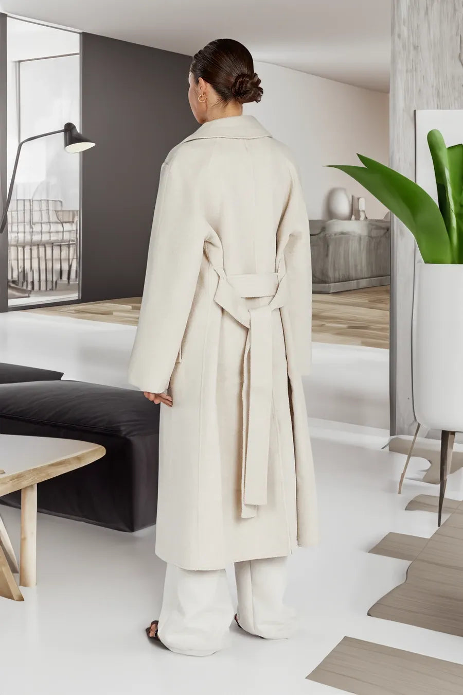 Women's long double-sided coat