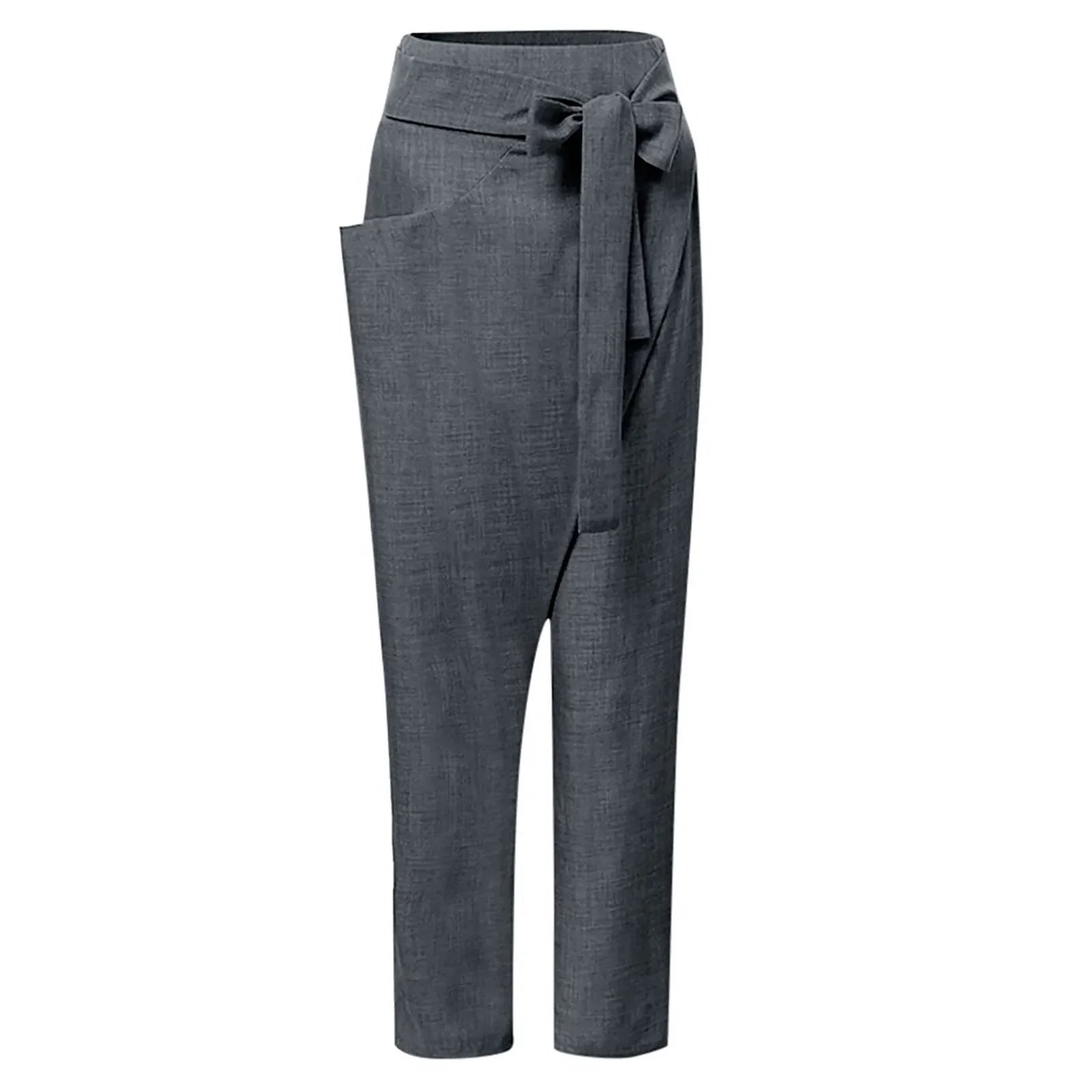 Asymmetrical High-Waisted Loose Fit Trousers